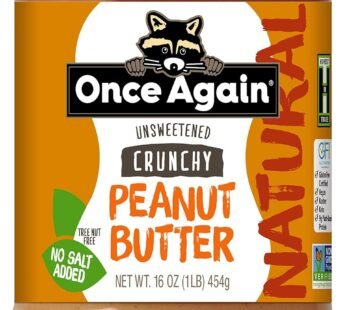 Once Again Unsweetened Crunchy Peanut Butter (1lb)