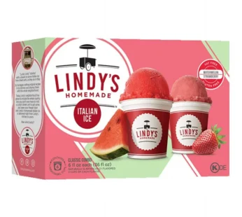 Lindy’s Homemade Italian Ice Watermelon & Strawberry Combo (6pk)