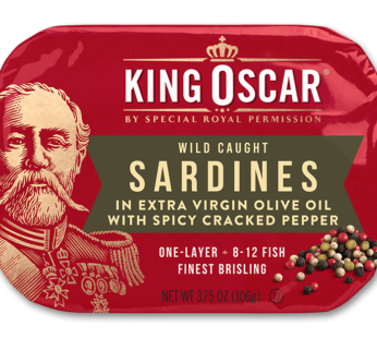 King Oscar Wild Caught Sardines in Extra Virgin Olive Oil with Hot Jalape?o Peppers (3.75oz)