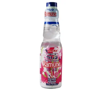 Kimura Ramune Carbonated Soft Drink Lychee Flavor (200mL)