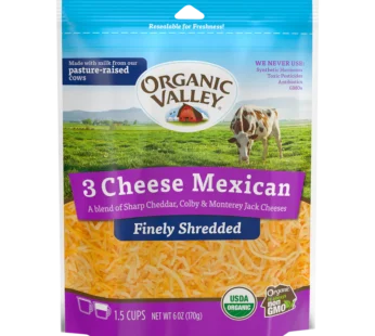 Organic Valley 3 Cheese Mexican Finely Shredded (6oz)